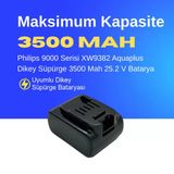 Philips 9000 Serisi Xw9382 Aquaplus Dikey Süpürge 3500 Mah 25.2 V Batarya – Orjinal Uyumlu Uzun Ömürlü, Maksimum Performans Pil