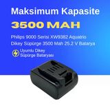 Philips 9000 Serisi Xw9382 Aquatrio Dikey Süpürge 3500 Mah 25.2 V Batarya – Orjinal Uyumlu Uzun Ömürlü, Maksimum Performans Pil