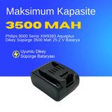 Philips 9000 Serisi Xw9383 Aquaplus Dikey Süpürge 3500 Mah 25.2 V Batarya – Orjinal Uyumlu Uzun Ömürlü, Maksimum Performans Pil