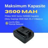 Philips 9000 Serisi Xw9383 Aquatrio Dikey Süpürge 3500 Mah 25.2 V Batarya – Orjinal Uyumlu Uzun Ömürlü, Maksimum Performans Pil