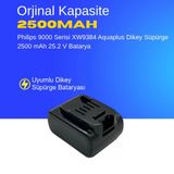 Philips 9000 Serisi XW9384 Aquaplus Dikey Süpürge 2500 mAh 25.2 V Batarya – Orjinal Uyumlu Uzun Ömürlü, Yüksek Performans Pil