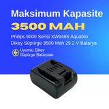 Philips 9000 Serisi Xw9465 Aquatrio Dikey Süpürge 3500 Mah 25.2 V Batarya – Orjinal Uyumlu Uzun Ömürlü, Maksimum Performans Pil