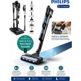 Philips 90DK Temizlik Çift Batarya Kablosuz Islak-Kuru Elektrikli Süpürge 9000 Serisi, Elektrikli Süpürge ve Islak Mop, Kendi Kendini Temizleme Istasyonlu Dik Süpürge - Siyah