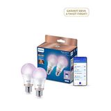 Philips A60 E27 100w Eşdeğer Rgb 2'li Homekit Ve Matter Uyumlu Smart Lighting Led Ampul