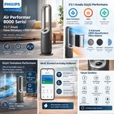 Philips Air Performer 8000 Serisi 3'ü 1 Arada Hava Temizleyici, Fan ve Isıtıcı - Gri