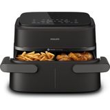 Philips Airfryer 1000 Serisi Esnek Sepet - 7,1 L kapasiteli sıcak hava fritözü, RapidAir teknolojisi, 10 pişirme fonksiyonu, %90 daha az yağ, kompakt tasarım, HomeID tarif uygulaması (NA154/00)