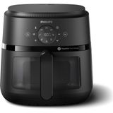 Philips Airfryer 2000 Serisi - Görüntüleme pencereli standart 6,2 L sıcak hava fritözü, RapidAir teknolojisi, %90 daha az yağ, temizlemesi kolay, dokunmatik ekran, enerji ve yerden tasarruf (NA230/00)