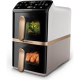 Philips Airfryer 4000 Serisi Yığılmış Ikili Sepet, 2 Sepetli Yığınlı Sıcak Hava Fritözü, 10 L, Rapidair Teknolojisi, %45 Daha Az Yer Gerektirir, Pfas Içermeyen Seramik Kaplama, Görüntüleme Penceresi (