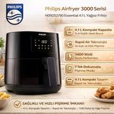 Philips Airfryer Essential L 4.1 Lt Yağsız Fritöz (3000 Serisi)+ Dijital Hassas Mutfak Tartısı Hediye
