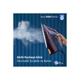 Philips Akıllı Kumaşa Göre Isı Ayarlayan Azur Elite 240g Şok Buhar 55g/dk Sürekli Buhar 3000W Güçlü SteamGlide Plus Taban Ütü + Şarjlı Hav%Yün Temizleyici Hediye(Onerous)