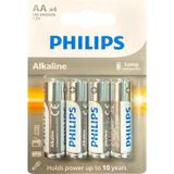 Philips Alkalin Aa Kalem Pil 1.5V 4lü Blister Paket LR6A4B