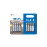 Philips Alkaline Aa Kalem Pil 1.5V - LR6A8BP/10 - 8'li Avantaj Paket (4+4)