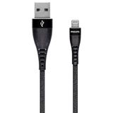 Philips Apple MFI Lisanslı İphone 12 Pro UsbA to Lightning 1.2Metre Hızlı Data ve Şarj Kablosu Siyah