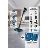 Philips Aqua Plus 8000 Serisi Tek Seferde Silme ve Süpürme Bir Arada Dikey Süpürge + Orijinal Yedek Bez Hediyeli - Siyah