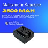Philips Aqua Plus 8000 Serisi Xc8054/01 Şarjlı Dikey Süpürge 3500 Mah 25.2 V Batarya – Orjinal Uyumlu Uzun Ömürlü, Yüksek Performans Pil
