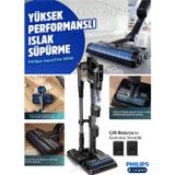 Philips Aqua Trio Çift Batarya 9000 Serisi 3'ü 1 Arada Otomatik kendini temizleme Islak&Kuru Dikey Süpürge