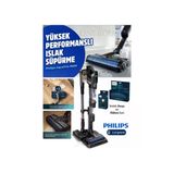 Philips Aqua Trio Islak & Kuru Ve Mop Özellikli Kendini Temizleyen Dikey Süpürge +Yedek Filitre Ve Fırça Temizlik Seti