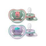 Philips Avent ( 1 Adet ) Ultra Air Emzik 6-18 Ay 2'Li Kız Lila