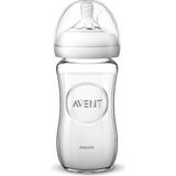 Philips Avent 240 ml Cam Biberon Hızlı Akış ve Silikon Malzeme ile Bebekler İçin Uygun