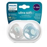 Philips Avent 6-18 Ay 2'li Erkek Ultra Soft Silikon Emzik