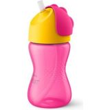Philips Avent Alıştırma Bardak Desenli Pipetli - Pembe