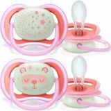 Philips Avent Avent Ultra Air Night Emzik 2li Kız 6-18 Ay - Açık Pembe - 6 - 18 Ay