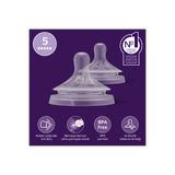 Philips Avent Doğal Tepkili 2'li Biberon Emziği, 5 Numara, SCY965/02