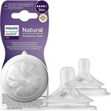 Philips Avent Doğal Tepkili 4 Numara 3+ Ay 2'li Biberon Emziği - Beyaz
