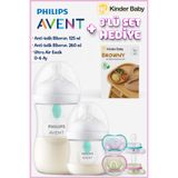 Philips Avent Doğal Tepkili Antikolik Biberon Seti 125-260 ml + 0/6 Ay Emzik Beslenme Seti Hediyeli