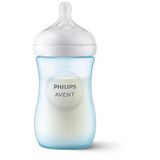 Philips Avent Doğal Tepkili Biberon, 260 ml, 1 Ay+, Akıtmaz Emzik, Kolik ve Gaz Önleyici, BPA İçermez, Mavi, SCY903/21
