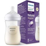Philips Avent Doğal Tepkili Biberon, PP, 260ml, 3-6 Ay, Beyaz, SCY903/01