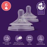 Philips Avent Doğal Tepkili Silikon Biberon Emziği 6 Numara Orta Akış 6+ Ay 2'li Paket