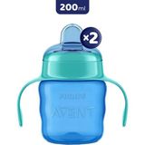 Philips Avent Eğitici Damlatmaz Bardak 200 ml x 2 Mavi 6m+ Yaş Aralığına Uygun Silikon Uç