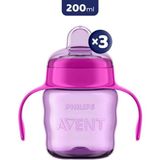 Philips Avent Eğitici Damlatmaz Bardak Kız 6m+ 200 ml x 3 - Pembe