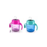 Philips Avent Eğitici Damlatmaz Bardak Suluk Mavi 200 Ml + Pembe 200 ml