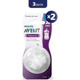 Philips Avent Natural Biberon Emziği 3 Delik 3m+ 2'li x 2 - Orta - 3 - 6 Ay