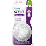 Philips Avent Natural Biberon Emziği Kauçuk Malzeme ile 1+ Ay İçin 2li Set - 0 - 3 Ay
