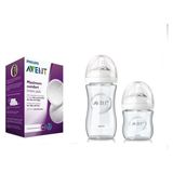Philips Avent Natural Cam Biberon Seti 240 ml + 120 ml + 24’lü Göğüs Pedi