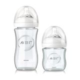 Philips Avent Natural Cam Biberon Seti 2'li - Yenidoğan 120 ml Cam Biberon & 1ay 240 ml Cam Biberon