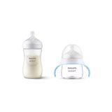 Philips Avent Natural Response Biberon 260ml + Eğitici Alıştırma Bardağı 150ml Seti, Şeffaf