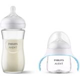 Philips Avent Natural Response Doğal Tepkili Cam Biberon 240ML + Natural Response Eğitici Alıştırma Bardağı 150M