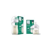 Philips Avent Natural Response Doğal Tepkili Cam Biberon Seti, 240ml ve 120ml, Beyaz