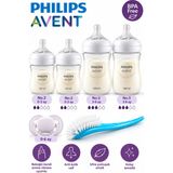 Philips Avent Natural Response Pp Biberon Seti – 4 Biberon + Ultra Air Emzik 0-6 Ay + Biberon ve Emzik Temizleme Fırçası - 730 ml - Şeffaf - Beyaz