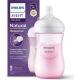 Philips Avent Natural Response Pp Pembe Biberon 1+ Ay 260 ml SCY903/11 - Çok Renkli
