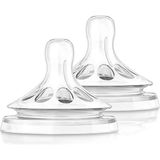 Philips Avent Natural Şeffaf Silikon 1 Ay Hızlı Akış Antikolik 2'li Biberon Emziği - Standart