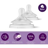 Philips Avent Nessiworld Avent Doğal Tepkili Natural Response 2'Li Biberon Emziği No:6 6+ Ay