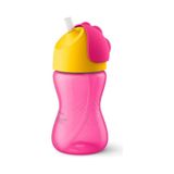 Philips Avent Pembe-Sarı 12+ Ay 300 ml Yeni Desenli Pipetli Bardak