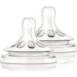 Philips Avent Philips Natural Yavaş Akışlı Silikon Biberon Emziği 1m+