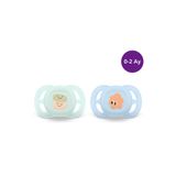 Philips Avent Philips Ultra Start Emzik SCF075/06 Mavi-Yeşil, 0-2 Ay,Ultra Hafif,Ortodontik,BPA içermeyen Silikon Uç