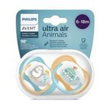 Philips Avent SCF080/70 Ultra Air Animals 6-18 Ay 2'li Erkek Bebek Emzik